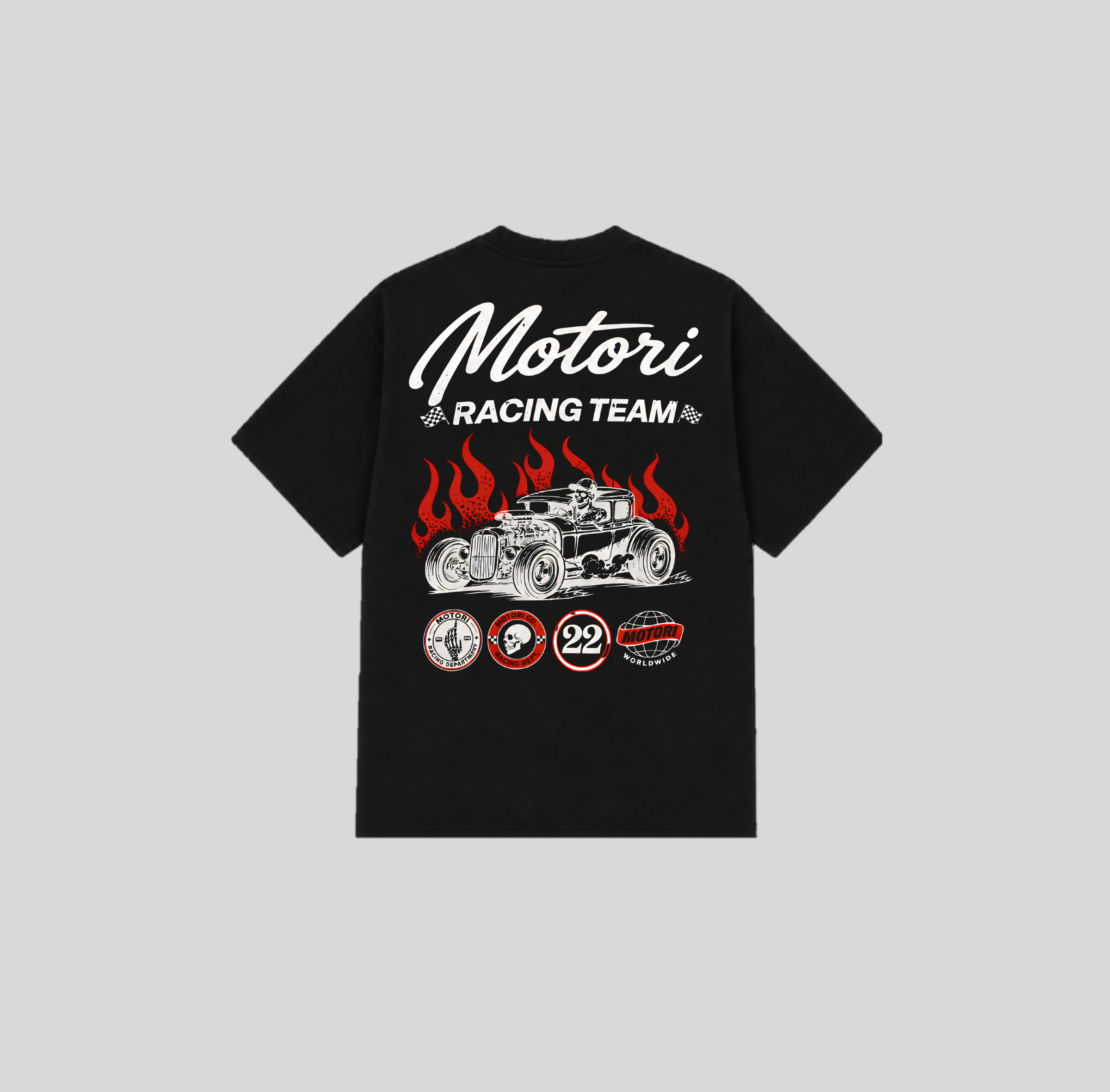 Flames Racing Team Oversized Heavyweight Tee