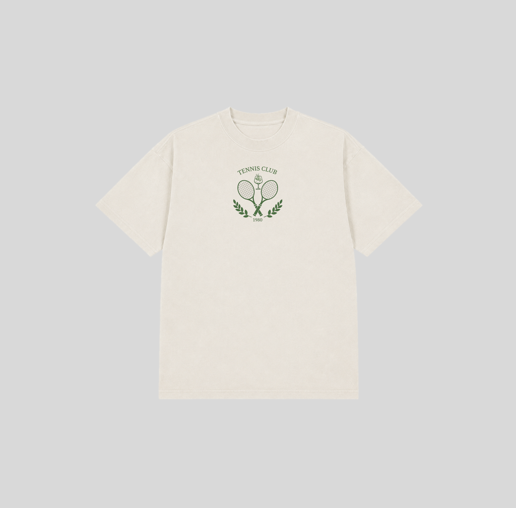Tennis Club Crest Oversized Heavyweight Tee
