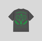 Tennis Club Crest Oversized Heavyweight Tee(Vintage Black)