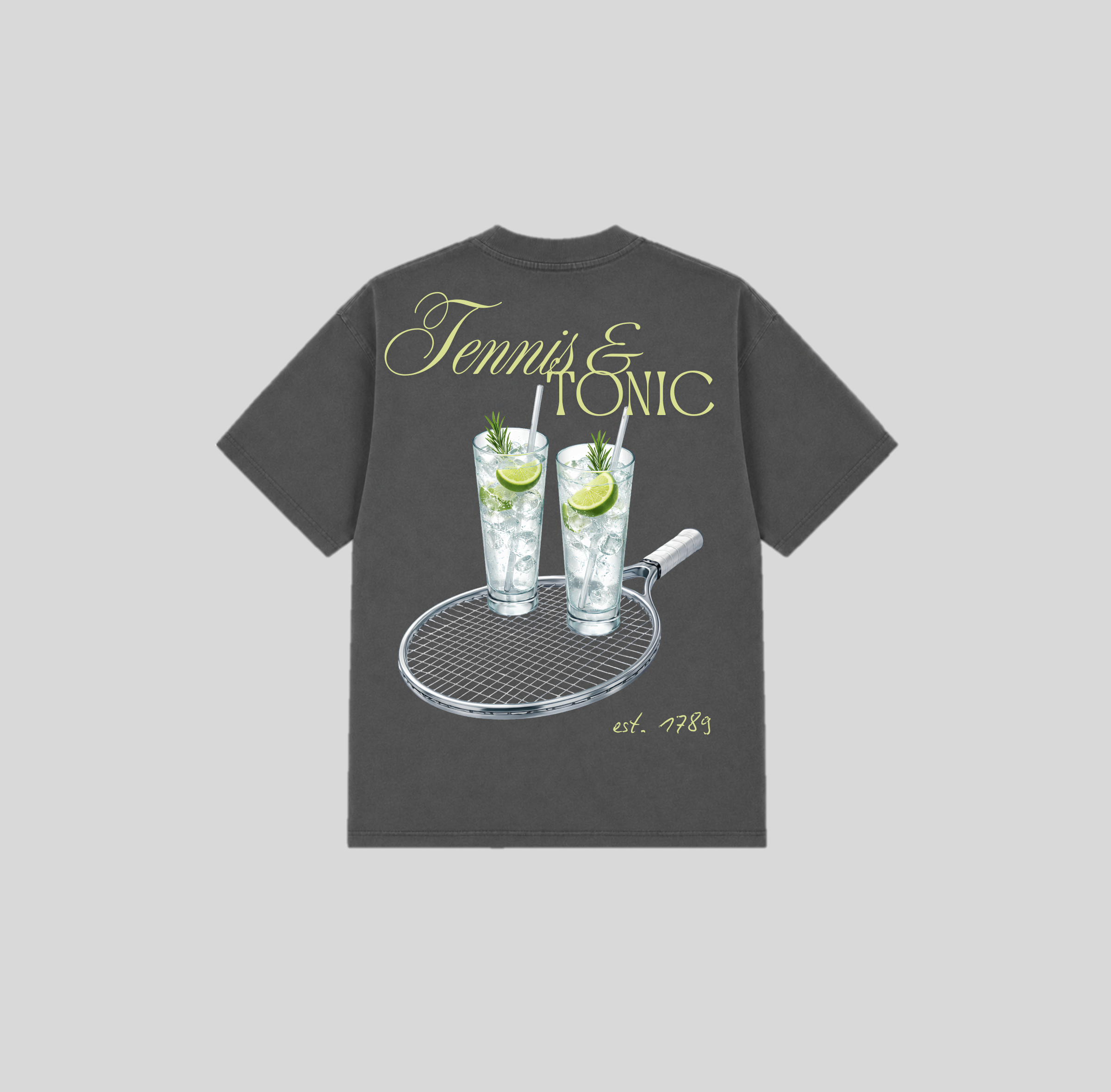 Silver Racket Oversized Heavyweight Tee
