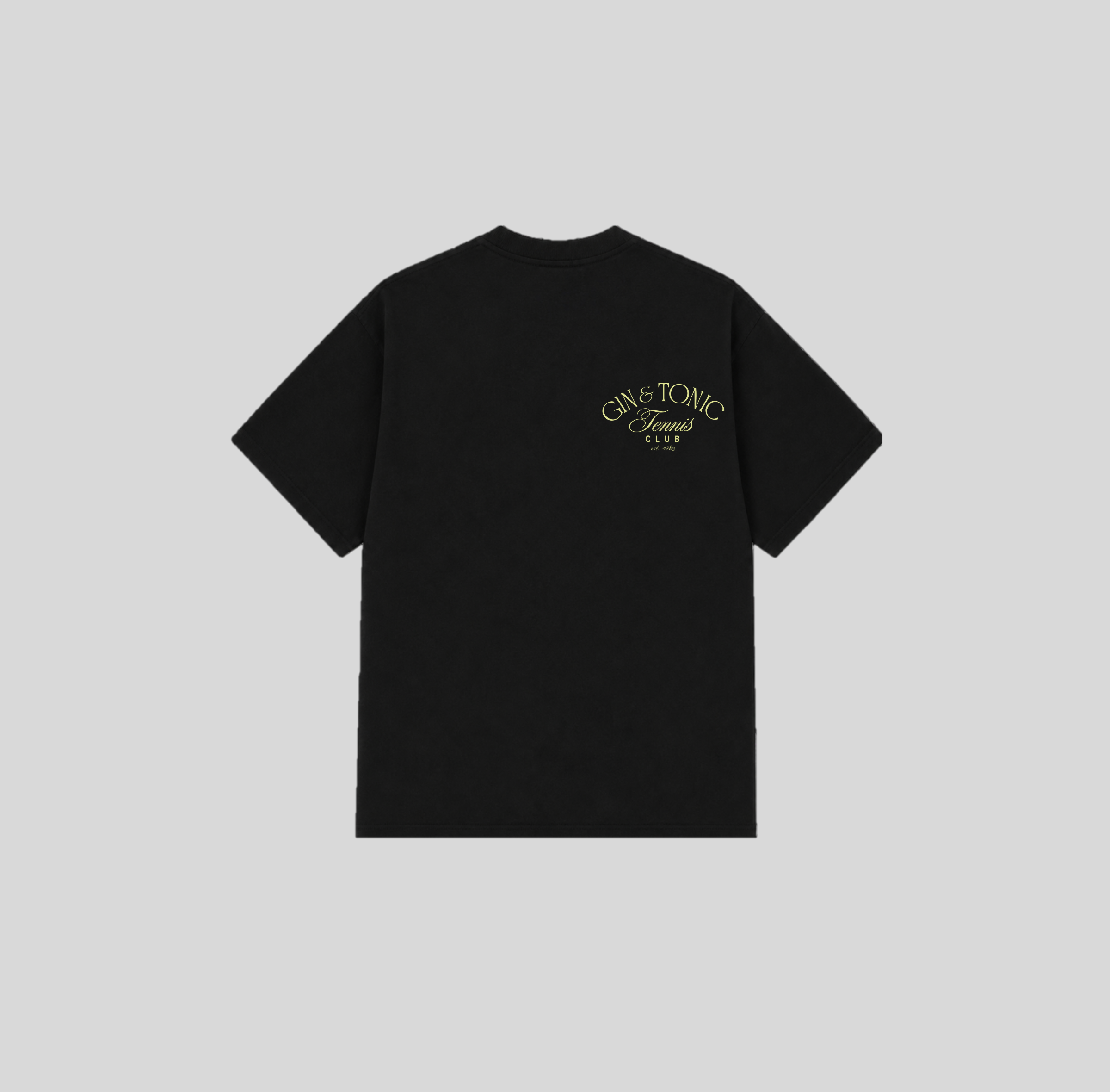 Silver Racket Oversized Heavyweight Tee (Black)