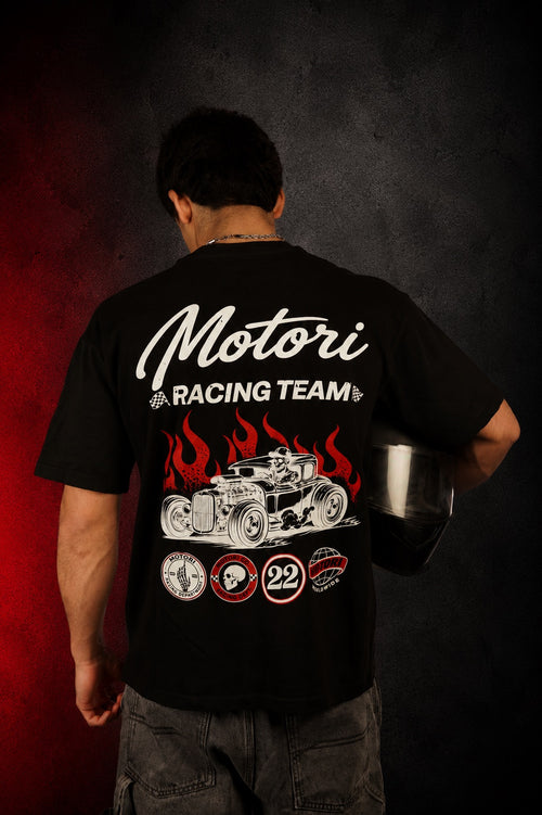 Flames Racing Team Oversized Heavyweight Tee