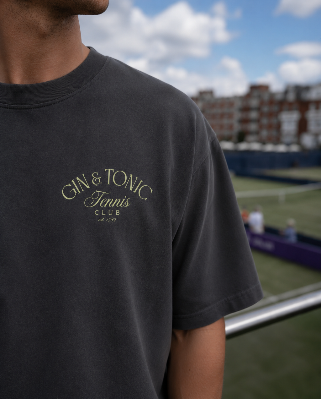 Silver Racket Oversized Heavyweight Tee